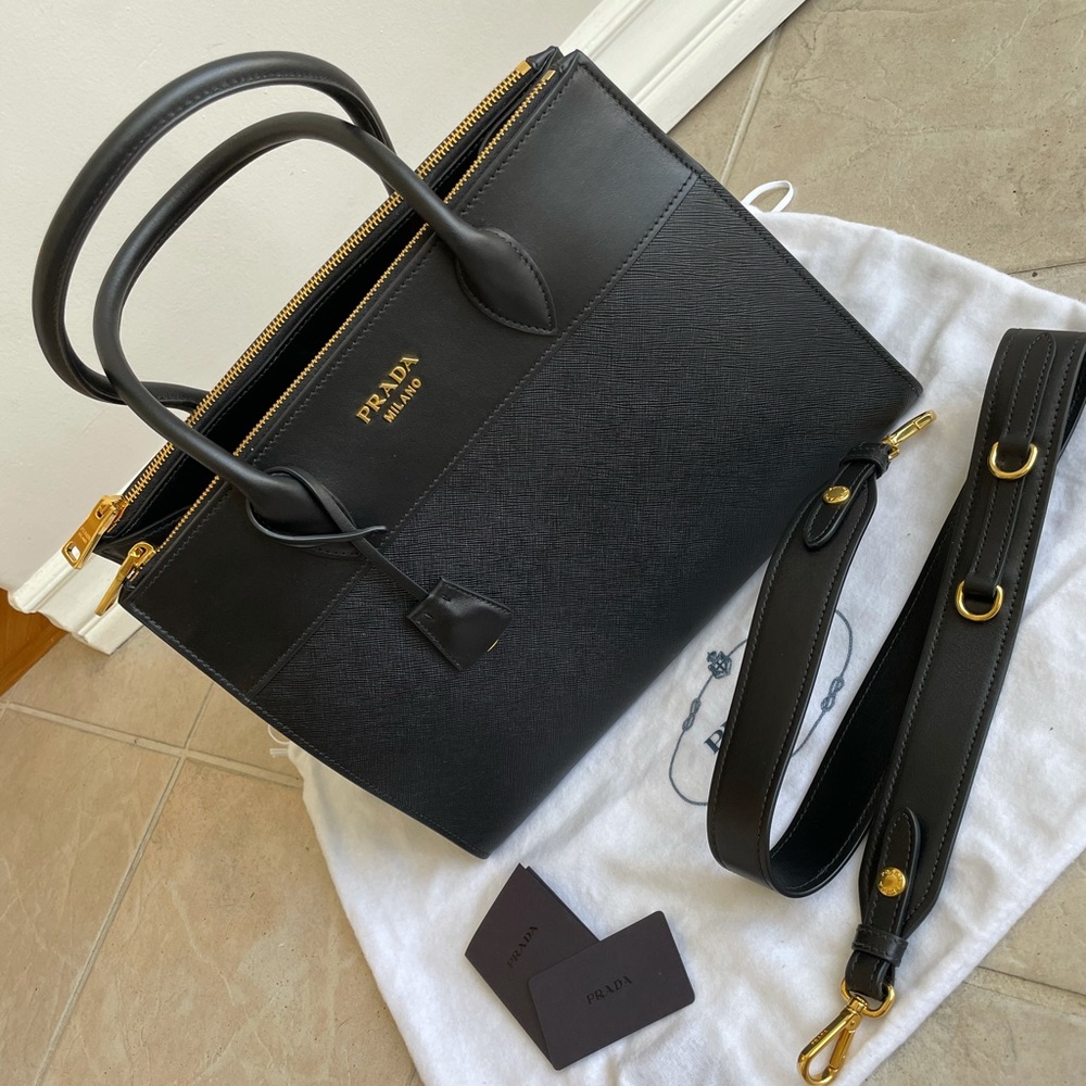 Prada Paradigm Saffiano and City Calf Tote NWOT - Picture 1 of 12